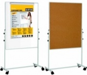 Mobile Duo Whiteboard / Cork Combination Board